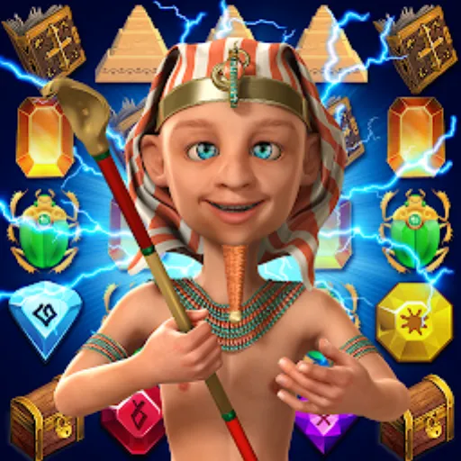 Tabuleiro de Jewel Ancient 2 com peças em forma de gema e símbolos rúnicos